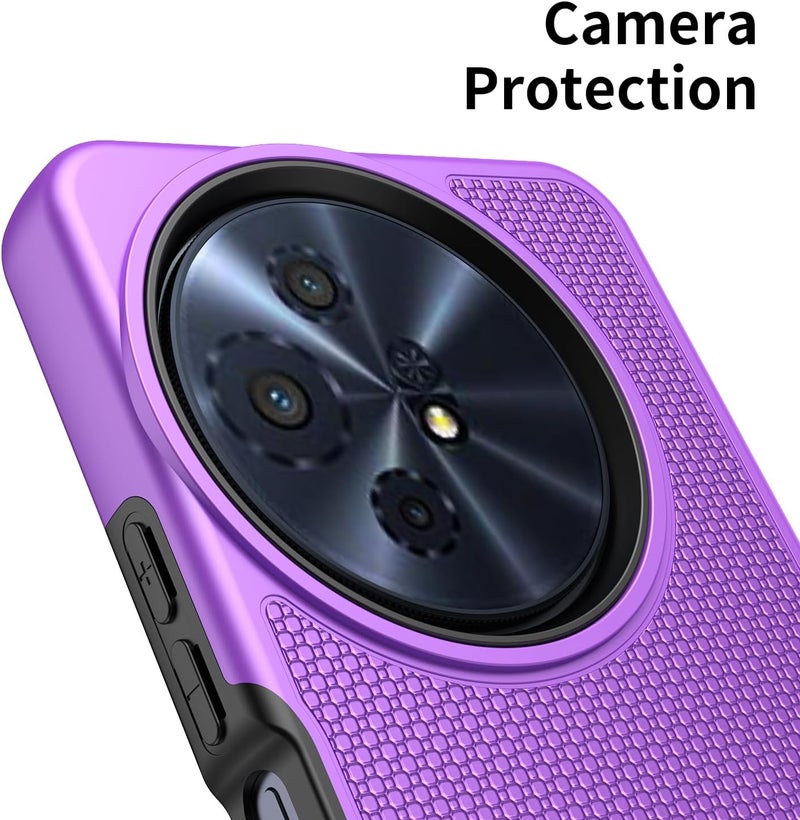Mocotto for TCL 60 XE NXTPAPER 5G/TCL 50 XL 5G Case with Tempered Glass Screen Protector,Dual Layer Heavy Duty Shockproof Protection (Purple) - Image 5